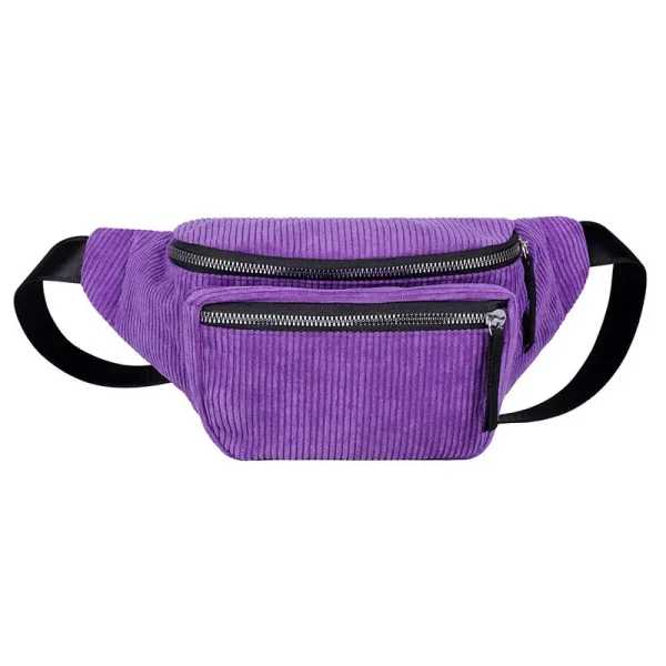sac banane velours violet