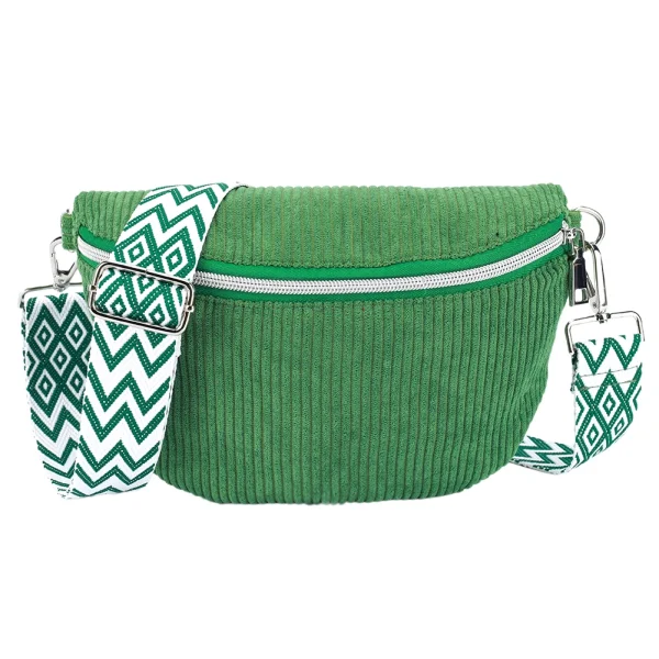 sac banane vert velours