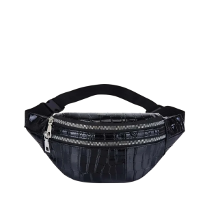 Sac Banane Noir Femme Crocodile