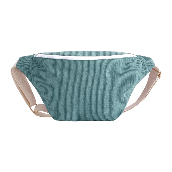 sac banane velours côtelé pastel